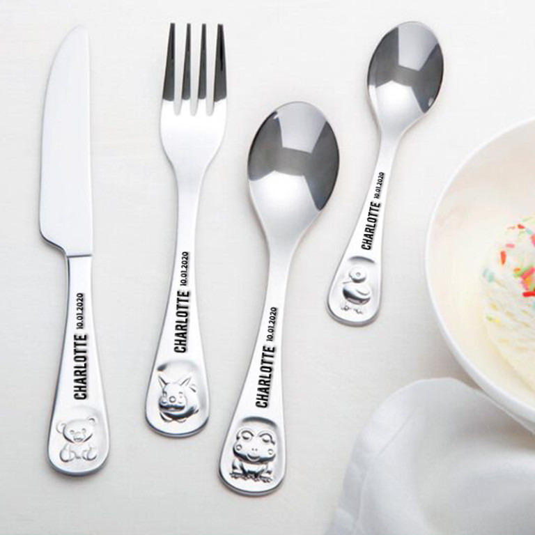 Personalised Stainless Steel Kids Cutlery Sets