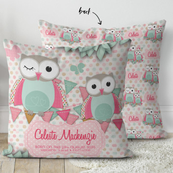 Personalised Baby & Kids Name Cushions, baby birth detail cushion, kids cushion cover, kids cushion, kids cushion with name, monogrammed cushion, kids birthday gift idea, cushion keepsake, christening gift keepsake idea, kids room decor, personalised kids cushion cover, kids character cushion, birth details on cushion, new baby gift, nursery decor