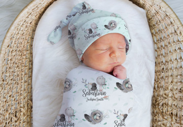 Personalised Baby Swaddle Blanket & Beanie Sets, kids blanket, top knot beanie | custom blankets for kids, kids blanket, custom name blanket, kids blanket, baby blanket, kids blanket with name, pram blanket, kids fleece blanket, christening gift, new baby gift