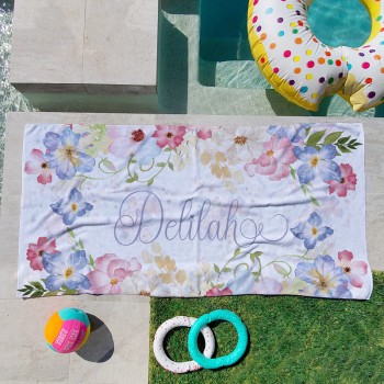 Personalised Kids Beach Towels Fairytale Princess