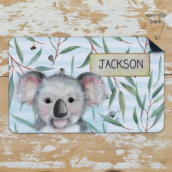 Personalised Non Slip Kids Dinner Placemats Koala Love