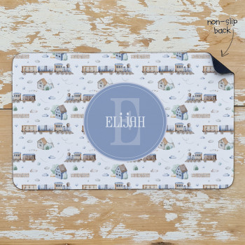 Personalised Non Slip Kids Dinner Placemats Trains