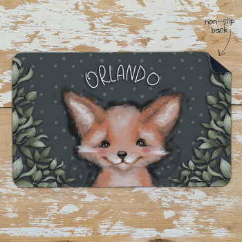 Personalised Non Slip Kids Dinner Placemats Forrest Fox