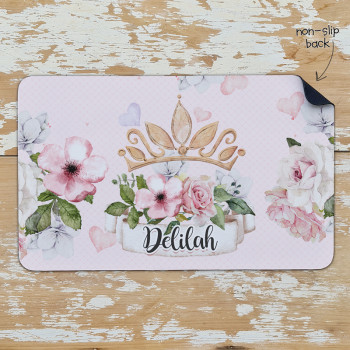 Personalised Non Slip Kids Dinner Placemats RoyalTEA Rose