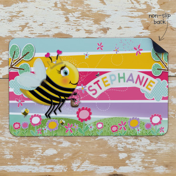 Personalised Non Slip Kids Dinner Placemats I'm A Bee