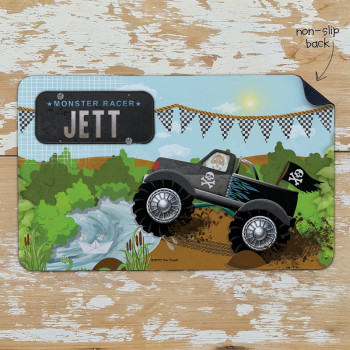 Personalised Non Slip Kids Dinner Placemats Monster Truck