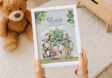 Framed Personalised Kids Wall Art