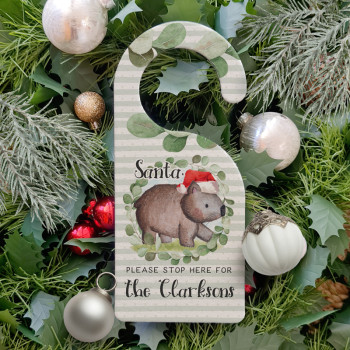 Personalised Santa Stop Here Door Hangers