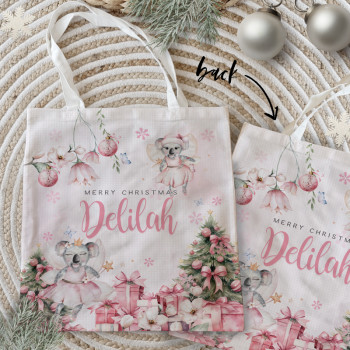 Personalised Kids Christmas Tote Bags