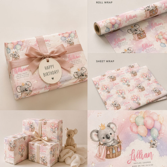 Personalised-Kids-Custom-Name-Birthday-Wrapping-Paper-Set
