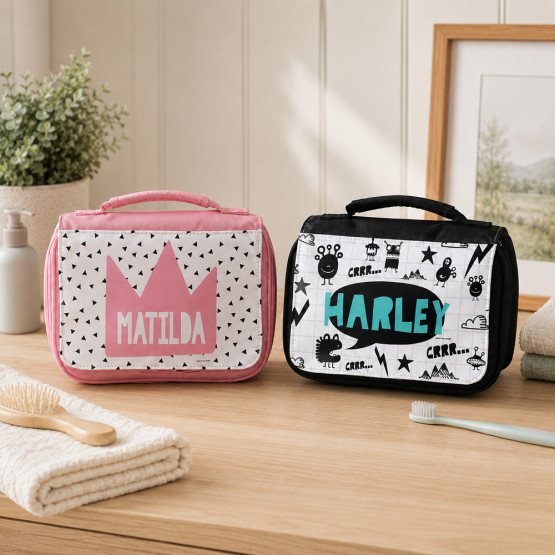 Personalised Kids Travel & Toiletry Bag
