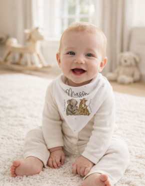 Personalised Bandana Dribble Bib Duo Gift Box Set (2 Pack)