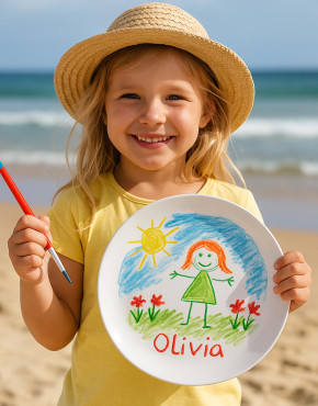 Design Your Own Personalised Plate Kids Art On A Plate