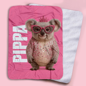 Glitter Fleece Personalised Kids Australian Animal Blankets