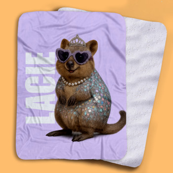 Glitter Fleece Personalised Kids Australian Animal Blankets