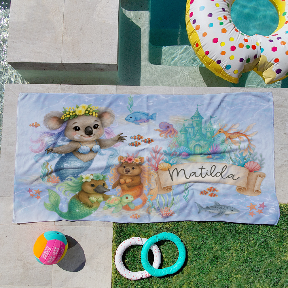 Personalised kids towels