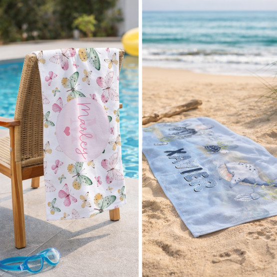 Personalised-Kids-Beach-Towel-&-Swim-Bag-Box-Sets