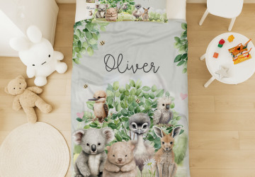 Personalised Kids King Single Fleece Blankets
