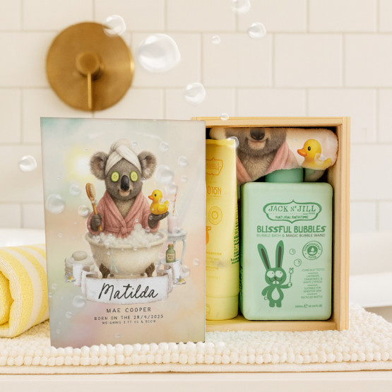 Personalised Baby Bath Time Gift Set