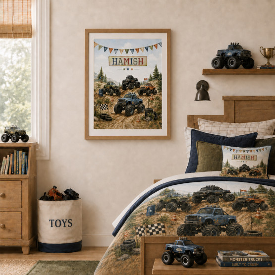 Monster Truck Boys Room