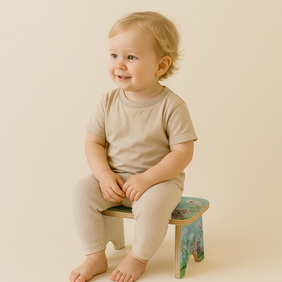 Personalised Wooden Kids Stool