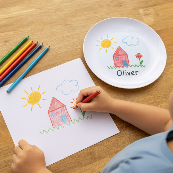 Design Your Own Personalised Plate Kids Art On A Plate