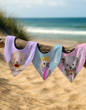 Australian Animal Baby Bib Gift Set