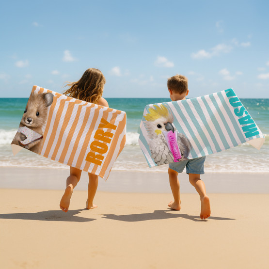 Personalised Kids Sand Free Beach Towels