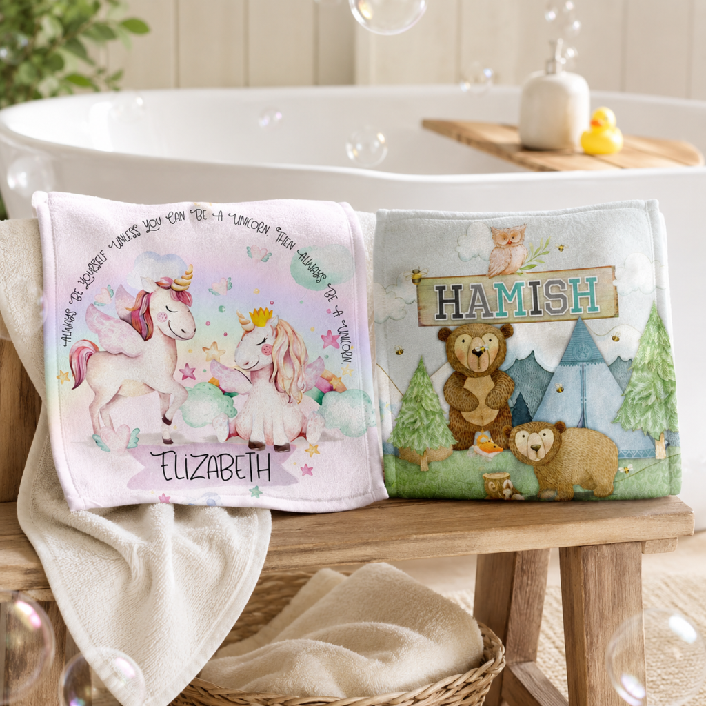 Personalised Kids Face & Body Washers