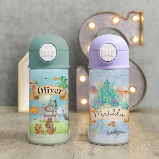 Personalised Stainless Steel Insulated Kids Drink Bottles