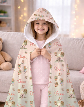 Personalised Kids Hooded Fleece Blanket
