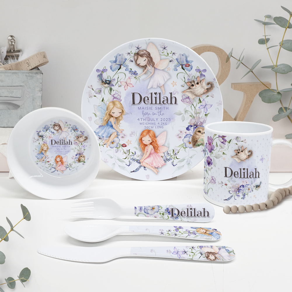 Fairy Garden personalised dinner set