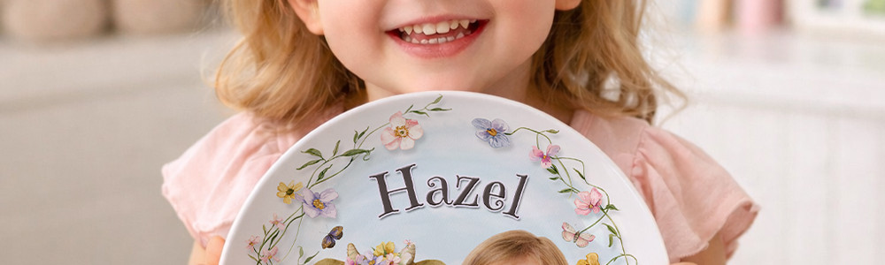 Let's Face It Personalised Kids Custom Face Melamine Plates & Dinner Sets