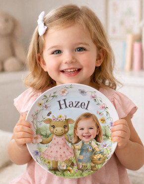 Let's Face It Personalised Kids Custom Face Melamine Plates & Dinner Sets
