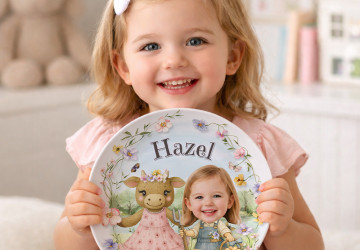 Let's Face It Personalised Kids Custom Face Melamine Plates & Dinner Sets Let's Face It Personalised Kids Custom Face Melamine Plates & Dinner Sets
