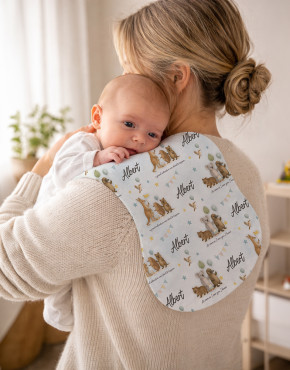 Personalised Baby Burp Cloth With Gift Box