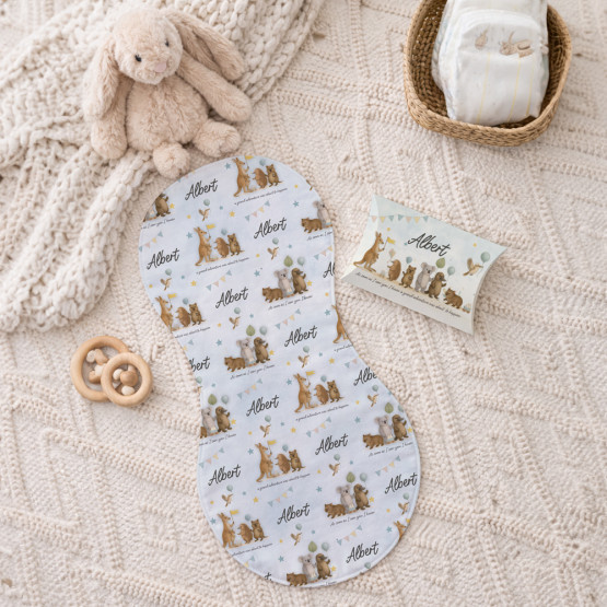 Personalised Baby Burp Cloth With Gift Box