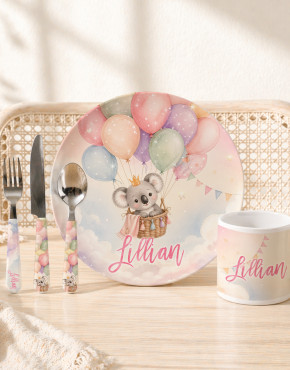 Personalised Melamine Big Kids Dinner Sets