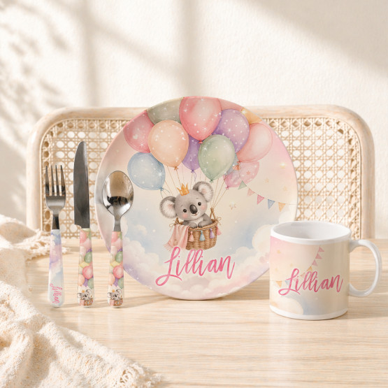 Personalised Melamine Big Kids Dinner Sets