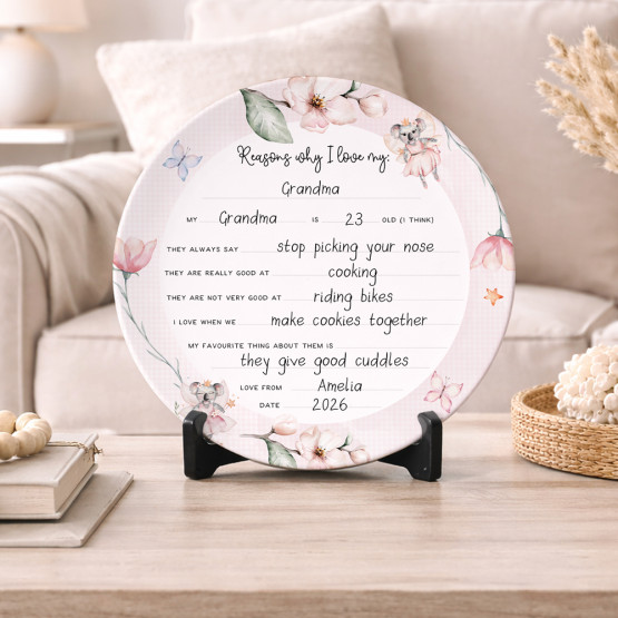Personalised “Reasons I Love You” Plate