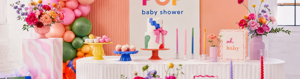 colour pop baby shower theme ideas