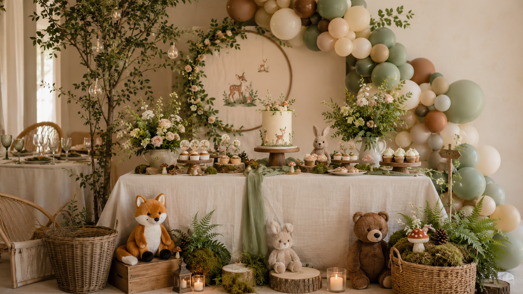 Woodland Animal Themed Baby Shower Ideas