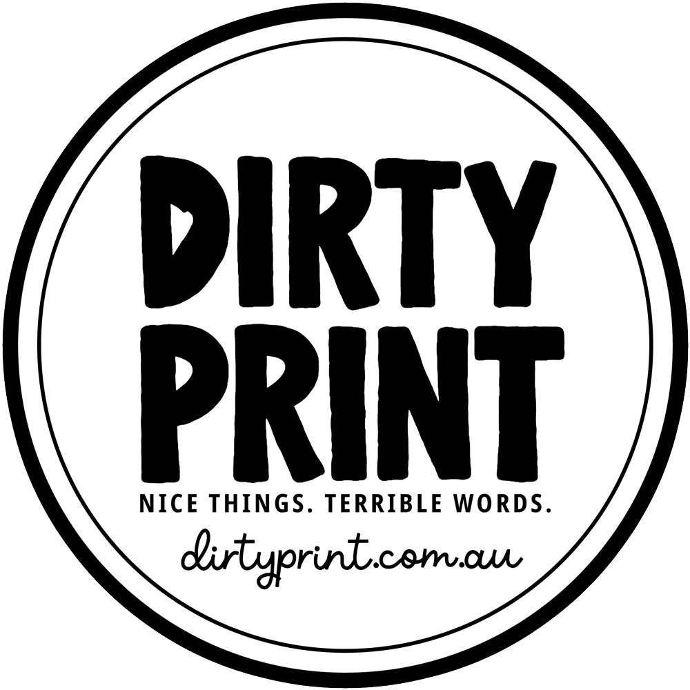 Dirty Print rude personalised gifts and homewares